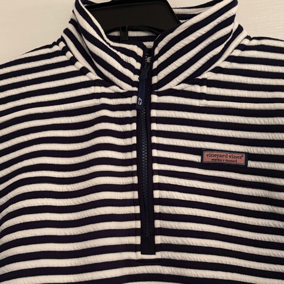Vineyard Vines Striped Quarter-Zip Pullover XL - Picture 2 of 3